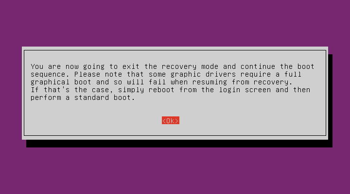 ubuntu进入recovery mode_ubuntu recovery menu