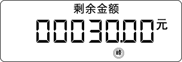 单相预付费电表剩余金额显示图