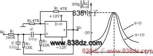 二阶低通滤波器电路图带参_二阶带通滤波器