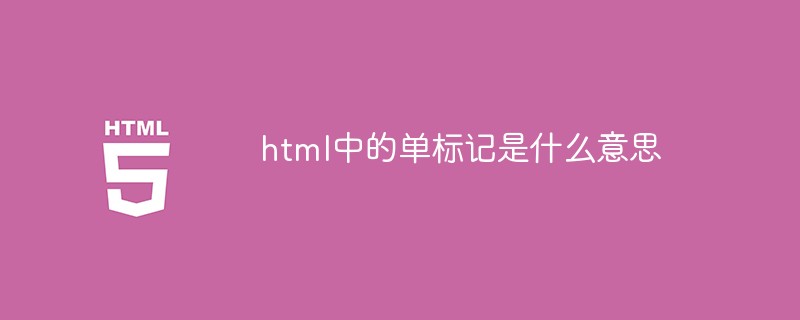 html中的单标记是什么意思