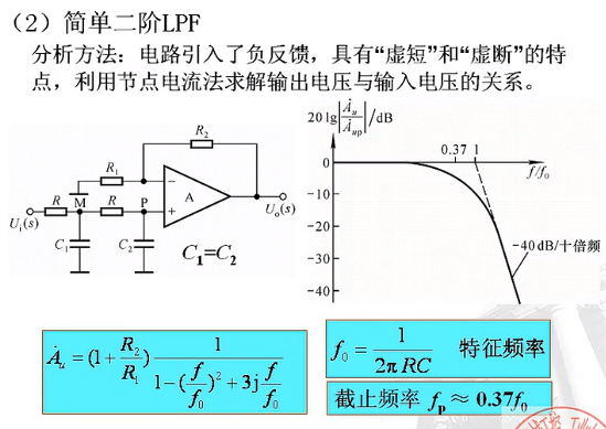 压控电压源二阶低通滤波电路原理_二阶有源带通滤波器的设计