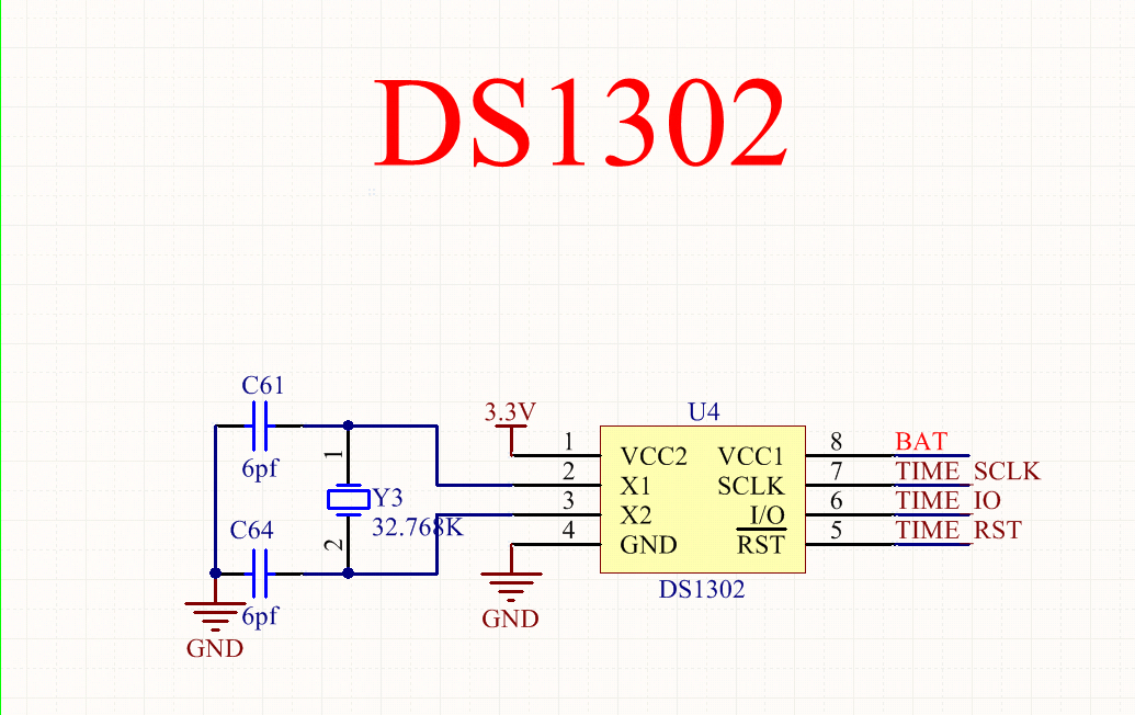 ds1302时钟电路原理图_ds1302时钟芯片代码