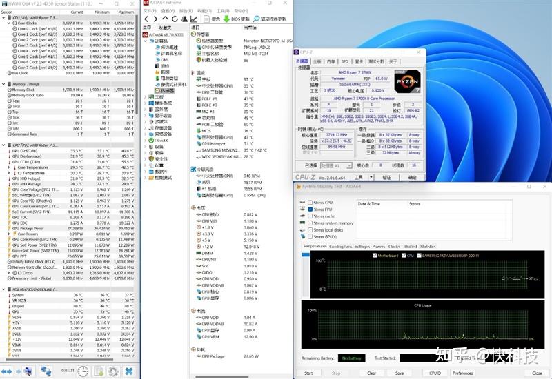 5700x处理器_cpuz测试分数参考