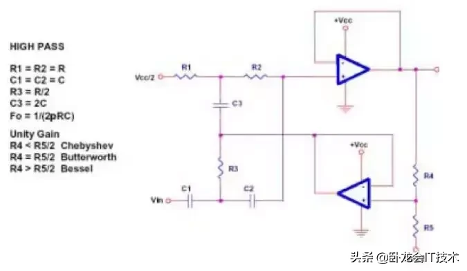 单电源运放组成的滤波器，1阶，2阶共10个滤波电路赏析