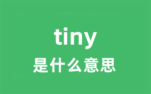 tiny是什么意思