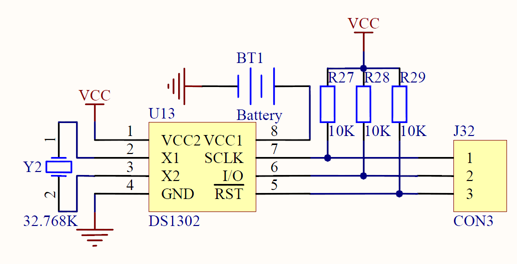ds1302时钟芯片电路设计_ds1302时钟芯片工作原理图