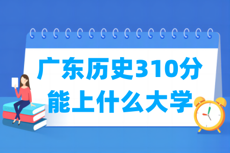 2024广东历史310分能上什么大学？