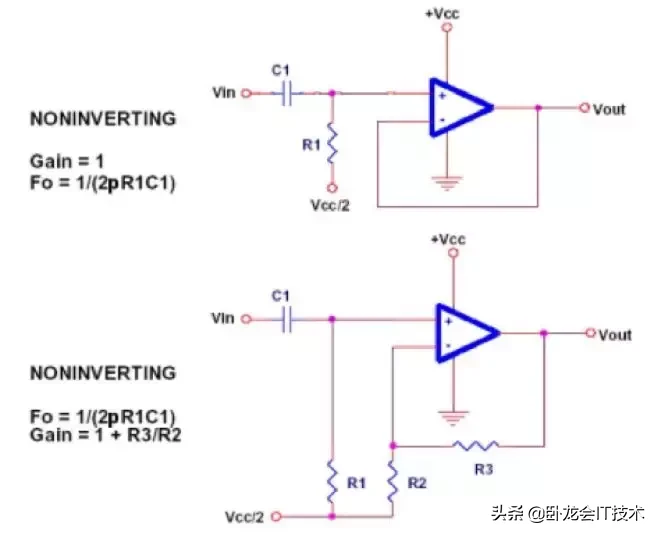 单电源运放组成的滤波器，1阶，2阶共10个滤波电路赏析