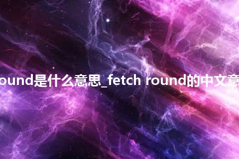 fetch round是什么意思_fetch round的中文意思_用法