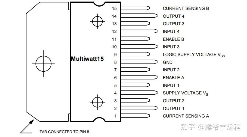 l298n驱动电路图_l298n灯亮但电机不转