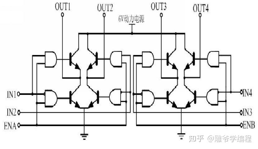 l298n电机驱动模块接线图原理图_电机驱动模块原理图