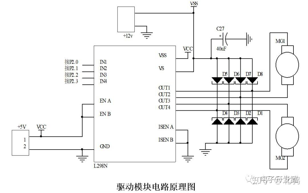 l298n电机驱动模块接线图原理图_l298n电机驱动模块介绍