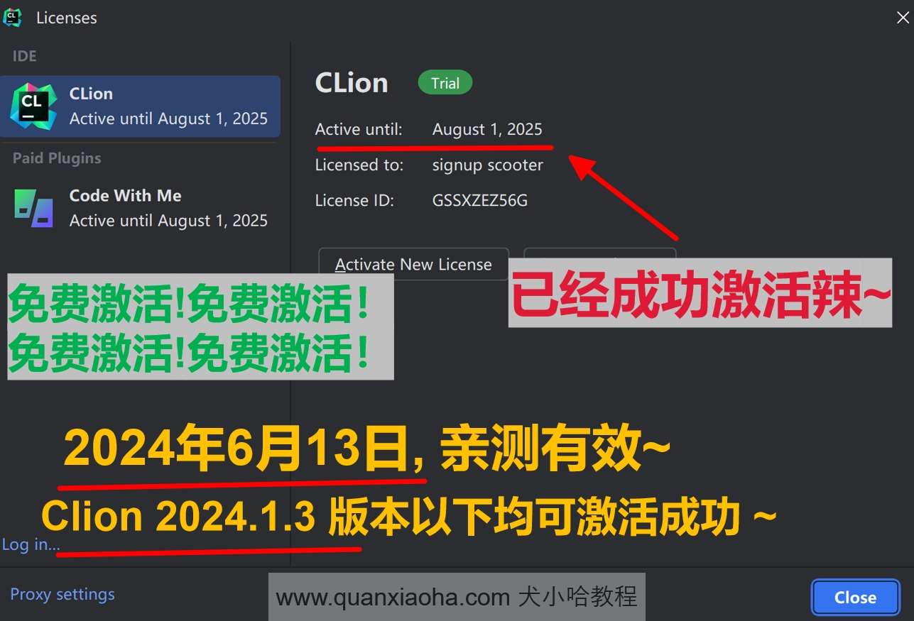 Clion 2024.1.3 版本启动界面