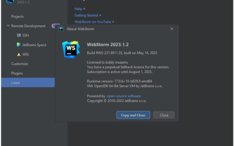 WebStorm激活2023.1.6(JetBrains WebStorm 2024.1 Windows／Linux／macOS)