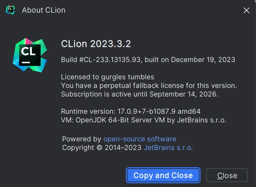 Clion激活2024.1.4(CLion 2023.3.2最新版免费激活激活成功教程安装教程（附激活工具+激活码）-持续更新)