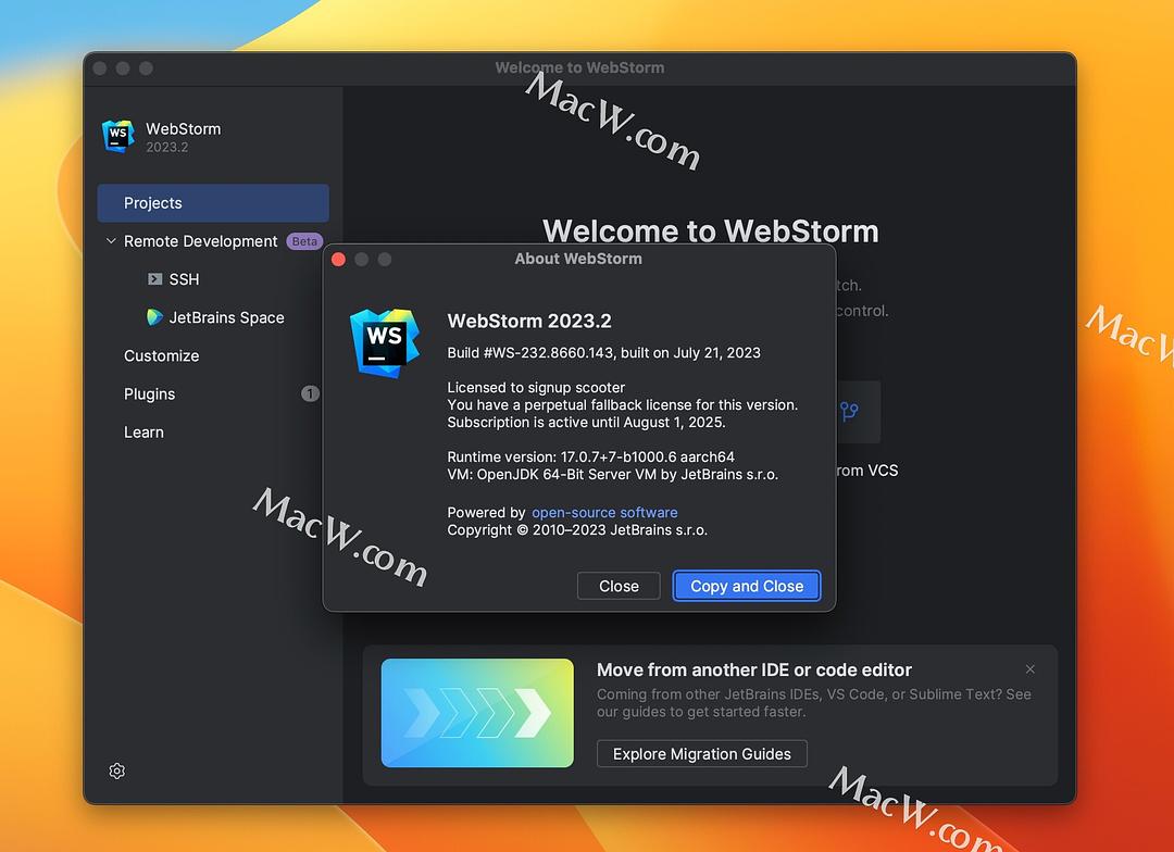 WebStorm激活2023.2.1(WebStorm 2023.2 密钥激活成功教程最新可用 附 完整 WebStorm 2023激活成功教程激活教程 支持M1)
