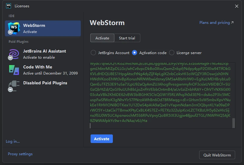 WebStorm激活2024.1.3(（2024最新）Webstorm激活成功教程激活2099年永久激活码教程（含win+mac）)