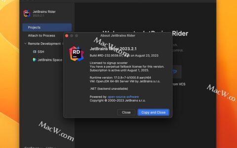 Rider激活2023.1.6(JetBrains Rider Mac永久激活版 v2023.2.1)