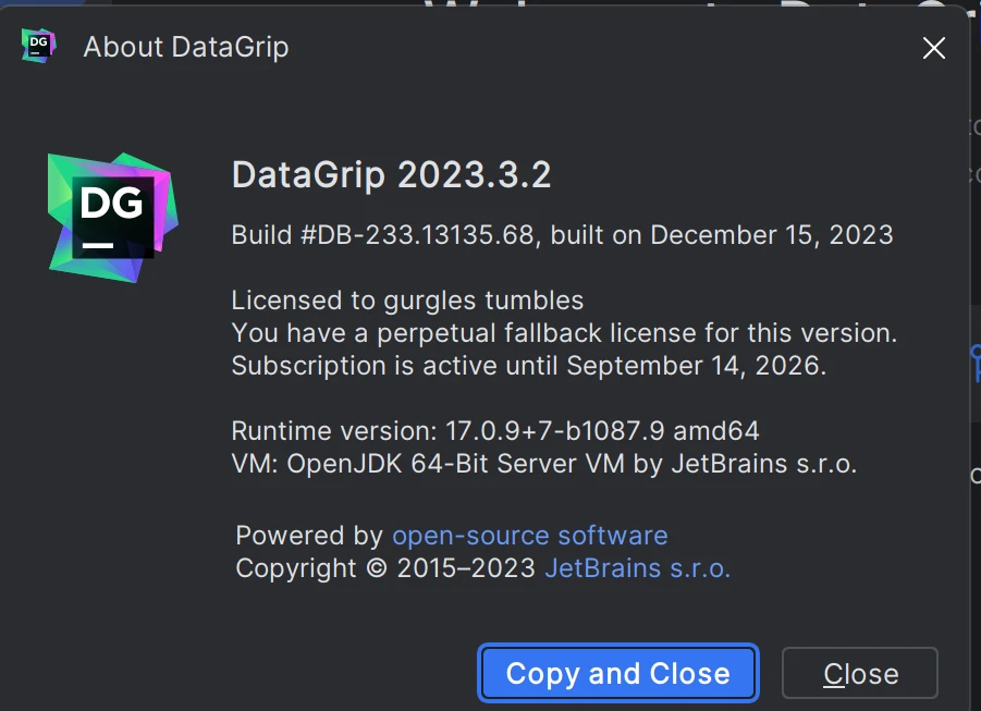 Datagrip激活2023.3.4(DataGrip 2023.3.2最新版免费激活激活成功教程安装教程（附激活工具+激活码）-持续更新)