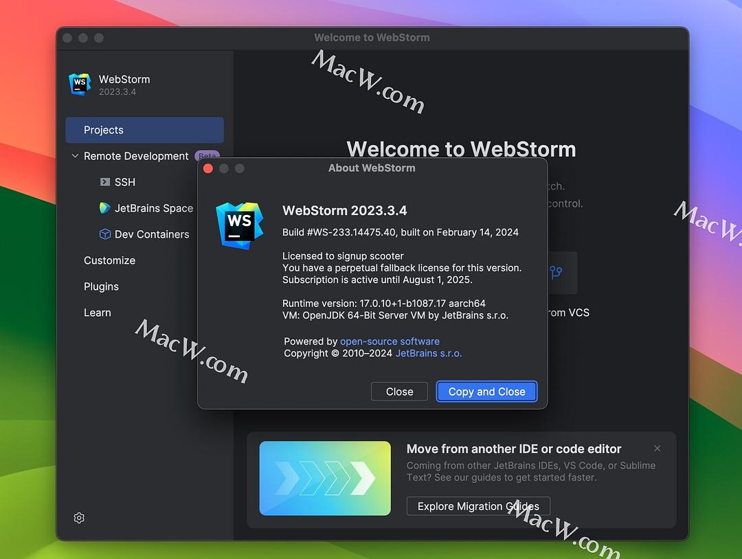 WebStorm激活2023.3.4(WebStorm 2023 for Mac v2023.3.4中文激活成功教程版 附安装教程)