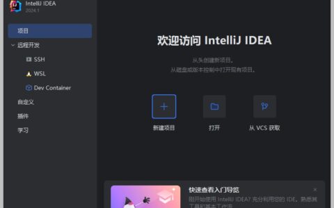 Idea激活2024.1.4(Java集成开发IDE JetBrains IntelliJ IDEA v2024.1 激活版)