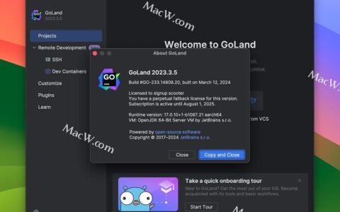 Goland激活2023.3.5(JetBrains GoLand For Mac v2023.3.5中文激活版：GO语言开发工具)