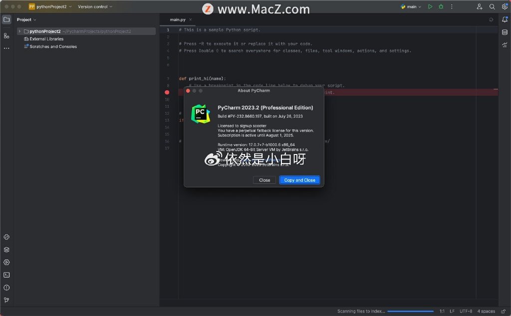 PyCharm激活2023.2.4(Pycharm pro for mac v2023.2激活版)