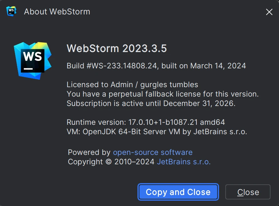 WebStorm激活2023.3.6(WebStorm 2023.3.5最新版免费激活激活成功教程安装教程（附激活工具+激活码）-永久更新维护)