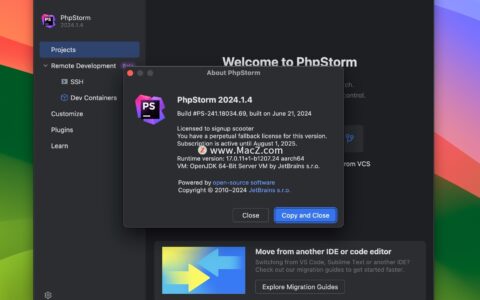 PhpStorm激活2023.1.6(JetBrains PhpStorm 2024 for Mac(PHP集成开发) v2024.1.4中文激活版)