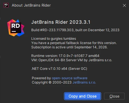 Rider激活2024.1.3(【2023最新版本】Rider 2023.3.1激活激活成功教程安装教程（附激活工具+激活码）)