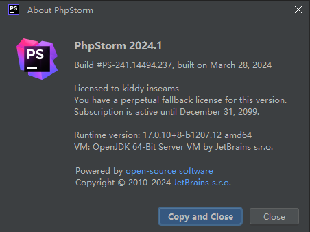 PhpStorm激活2024.1.2(最好的语言配最强的IDE，phpstorm激活码2024最新！简单一键激活2099年)