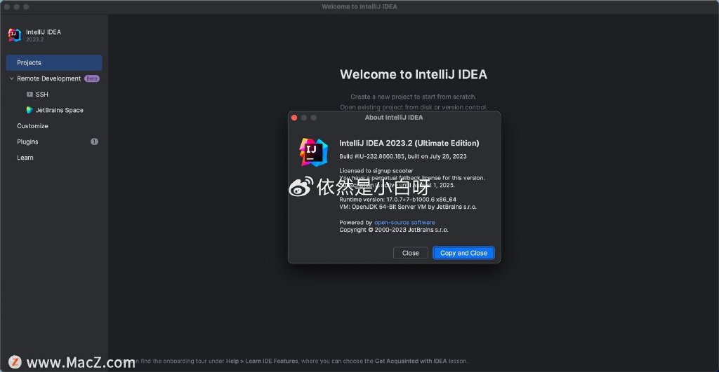 Idea激活2023.2.5(IntelliJ IDEA 2023 for Mac v2023.2免登录激活版)