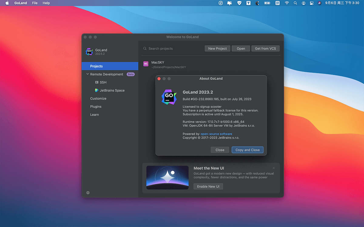 DataSpell激活2024.1.3(JetBrains GoLand 2023.3.6 for Mac 激活版 Go语言集成开发环境 (Intel+Apple Silicon))