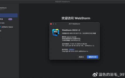 WebStorm激活2023.1.2(JetBrains WebStorm v2023.1.0 永久激活激活成功教程版)