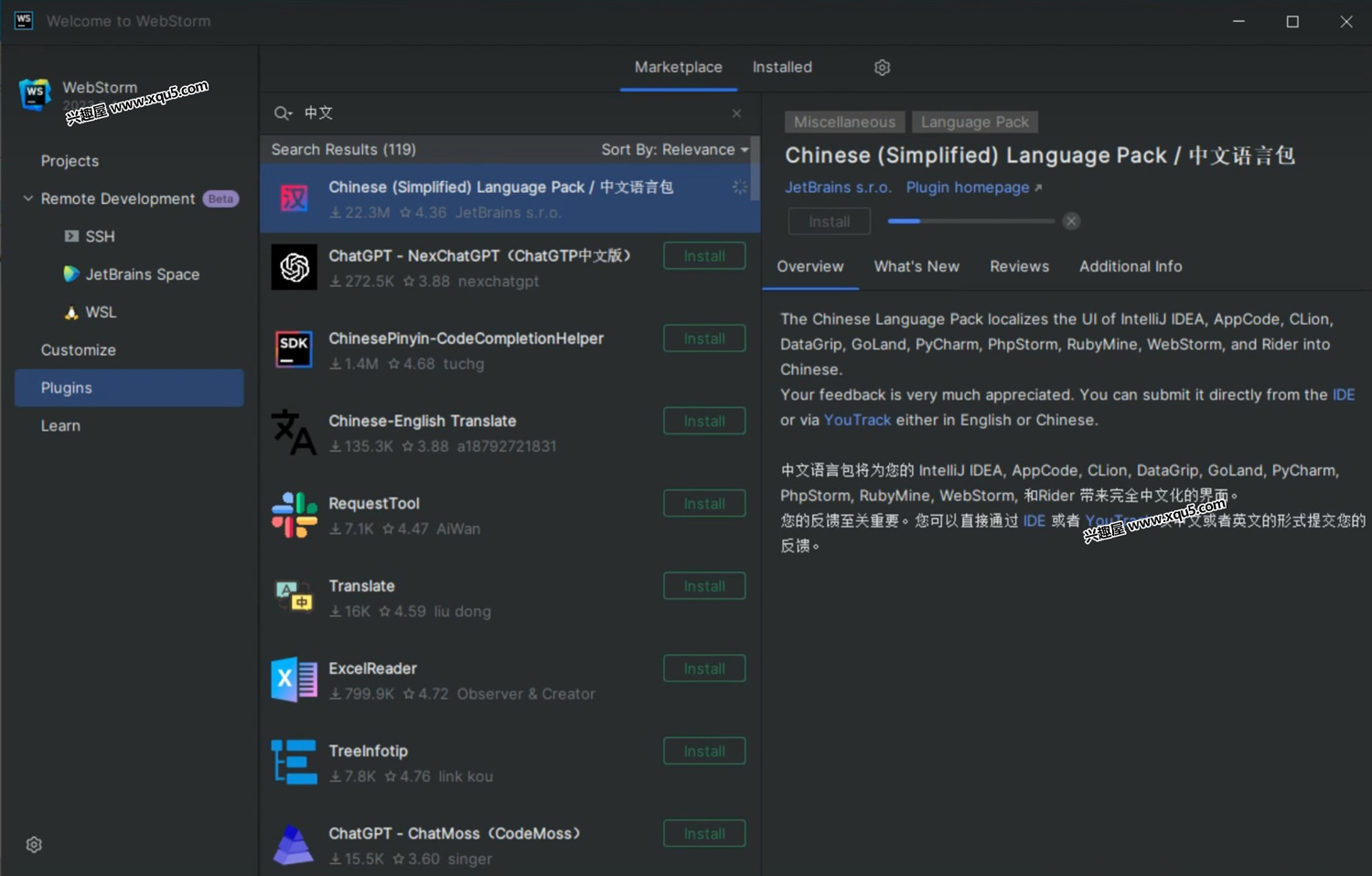 JetBrains WebStorm 汉化中文激活成功教程版 2023.3.6