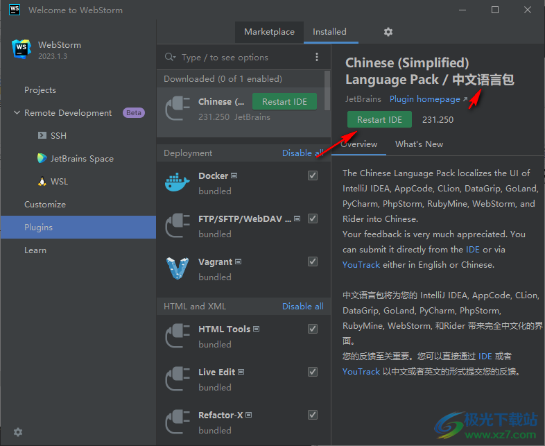 WebStorm2023中文语言包