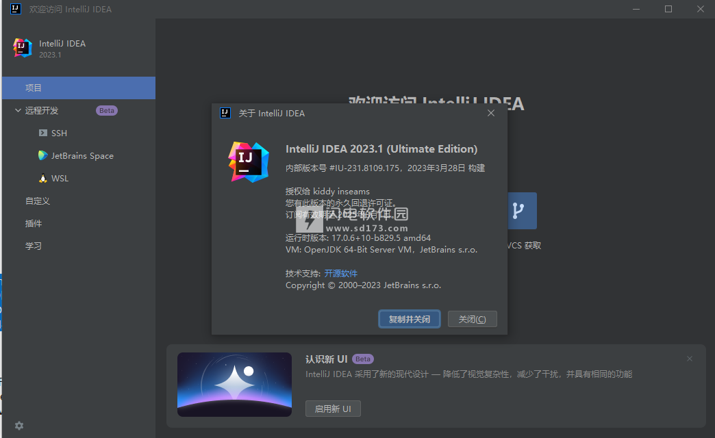 Idea激活2023.3.4(JetBrains IntelliJ IDEA Ultimate 2023.3.6)