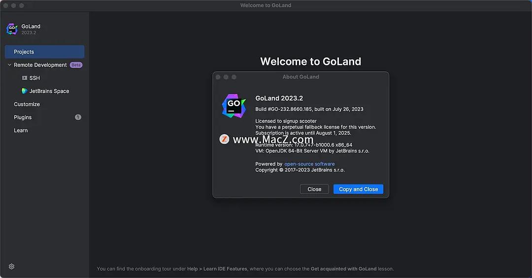 Goland激活2023.2.5(支持M1芯片 GoLand 最新激活码 GoLand 2023.2最新安装激活教程)