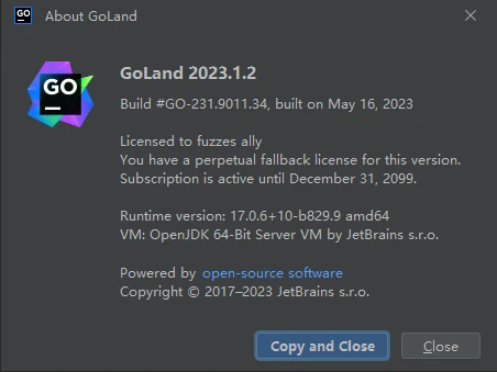 Goland激活2024.1.2(golang利器！全网唯一，goland激活码2024最新！mac goland2023.3.4 快速激活到2099年！)