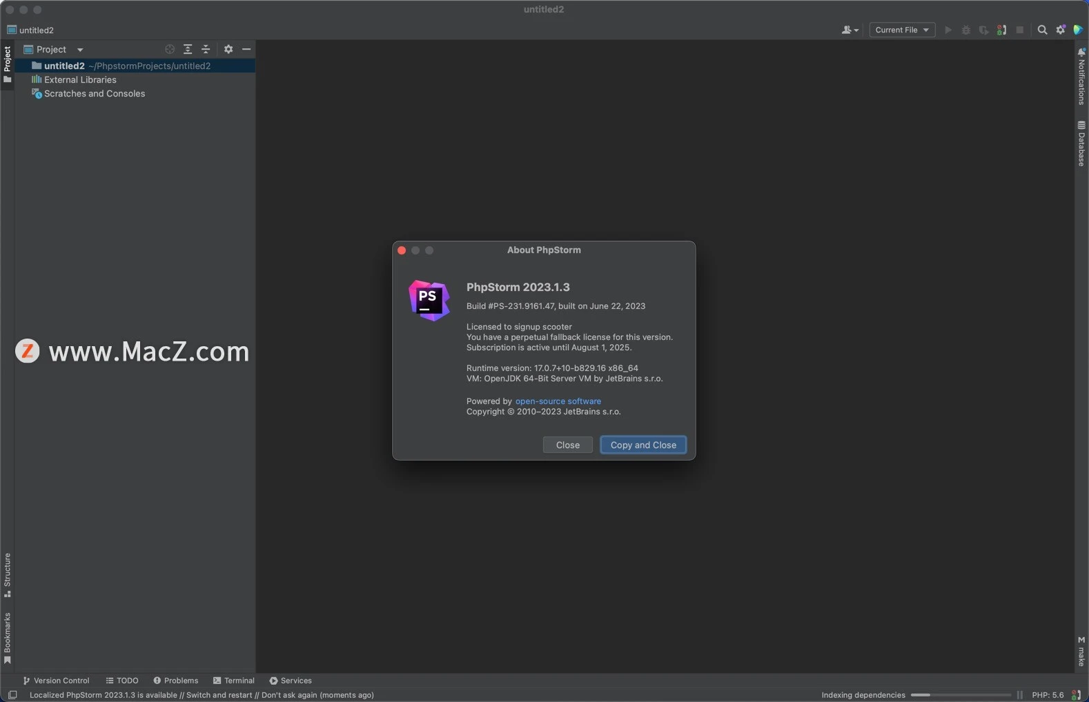 PhpStorm激活2023.1.5(PhpStorm 2023.1.3 for Mac)