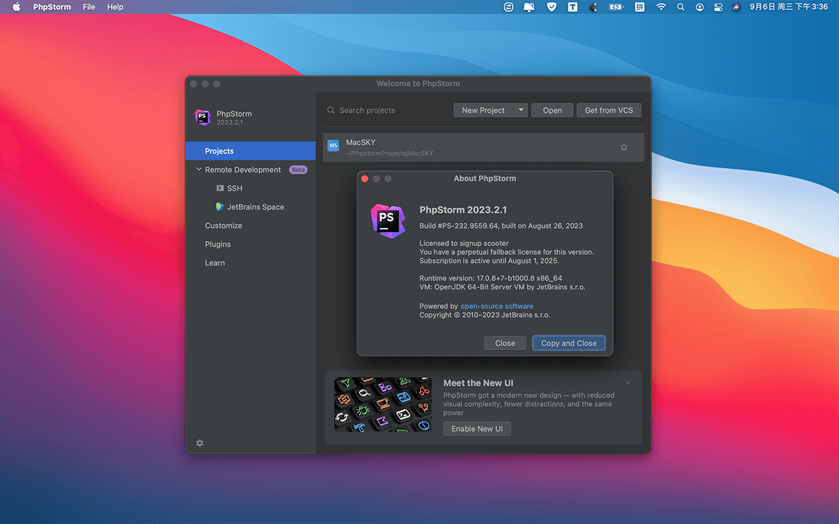 PhpStorm激活2023.3.5(JetBrains PhpStorm 2023.3.6 for Mac 激活版 PHP集成开发编辑器工具 (Intel+Apple Silicon))