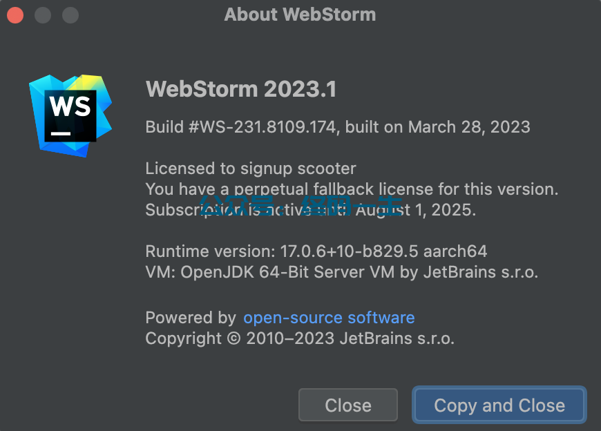 WebStorm激活2024.1.4(WebStorm 2023.1 激活成功教程教程 永久激活码 图文教程 激活成功教程工具)