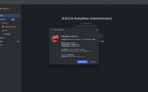 RubyMine激活2023.3.5(Ruby代码编辑器：RubyMine 2023.3(Win&Mac)中文激活版)