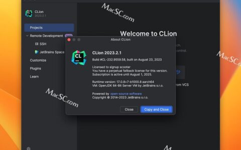 Clion激活2023.2(2023最新JetBrains CLion Macv2023.2.1中文激活版 支持M1M2)