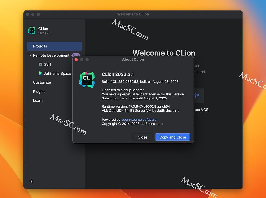 Clion激活2023.2(2023最新JetBrains CLion Macv2023.2.1中文激活版 支持M1M2)