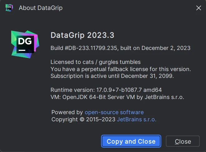 Datagrip激活2023.3.3(DataGrip 2023.3最新激活成功教程激活教程(带激活工具激活码))
