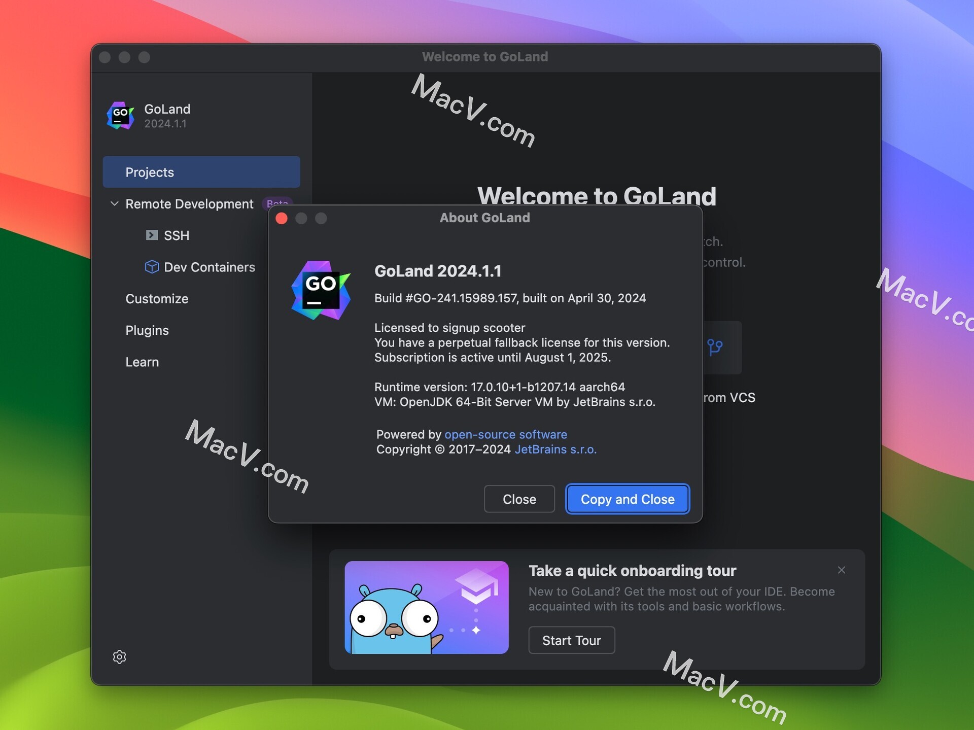 Goland激活2023.1.6(JetBrains GoLand For Mac(GO语言集成开发工具环境)v2024.1.1中文版)