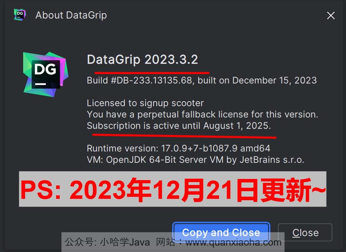 Datagrip 2023.3.2 激活激活成功教程教程