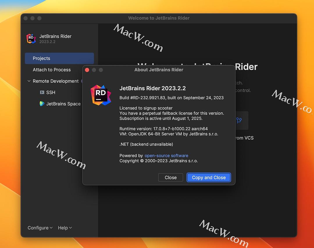 Rider激活2023.1.6(Rider 2023 for mac(IDE集成开发)2023.2.2激活激活成功教程版)