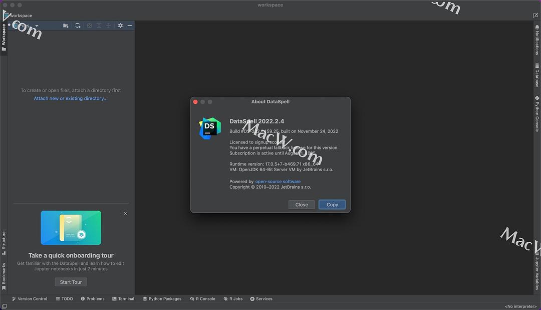 DataSpell激活2022.2.4(JetBrains DataSpell for mac(数据科学家的IDE) v2022.2.4中文激活版)